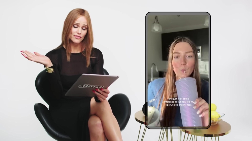 Click to view full size image
==============
Jennifer-Reacts-to-Tik-Tok-Trends-Allure-230.jpg Jennifer-Reacts-to-Tik-Tok-Trends-Allure-230.jpg