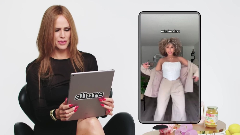 Click to view full size image
==============
Jennifer-Reacts-to-Tik-Tok-Trends-Allure-302.jpg Jennifer-Reacts-to-Tik-Tok-Trends-Allure-302.jpg