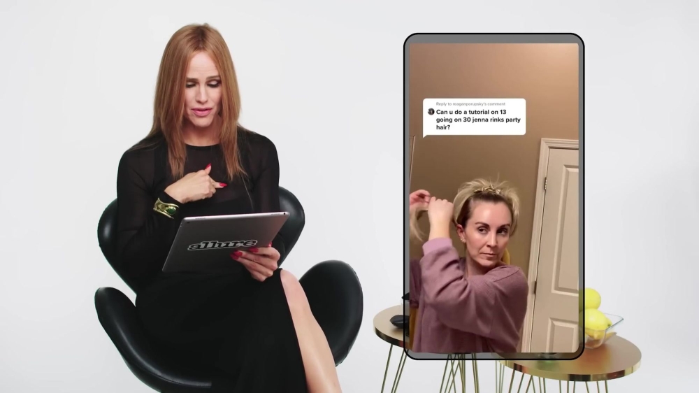 Click to view full size image
==============
Jennifer-Reacts-to-Tik-Tok-Trends-Allure-423.jpg Jennifer-Reacts-to-Tik-Tok-Trends-Allure-423.jpg